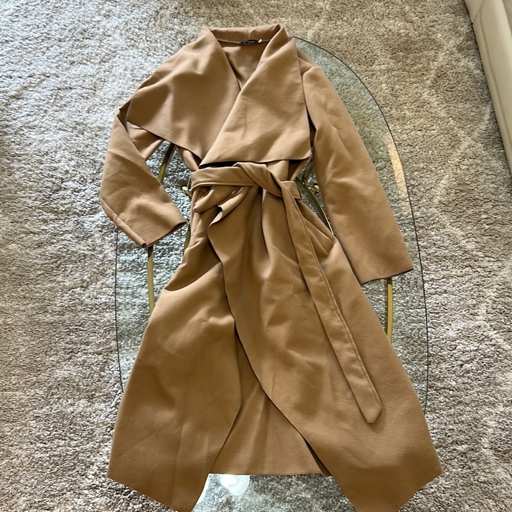 Camel long winter jacket/coat